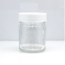 Glass Jar with White Cap - 1oz