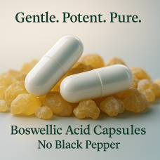 Boswellic Acid Capsules (Pure – No Black Pepper) | 70% AKBA | Gentle Anti-Inflammatory Support